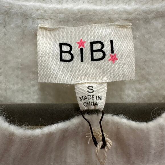 BiBi NWT Size Small Sweater Color Block Soft Crew Neck Long Sleeves Casual - Picture 3 of 9